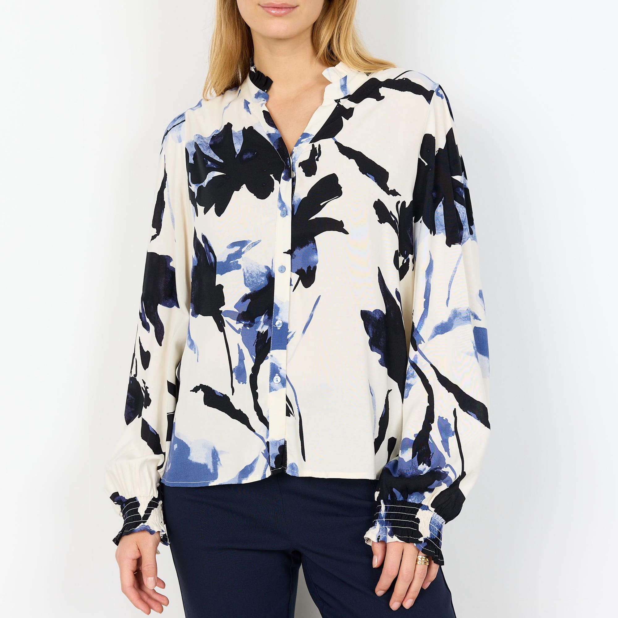 Blouse Femme bleu marine
