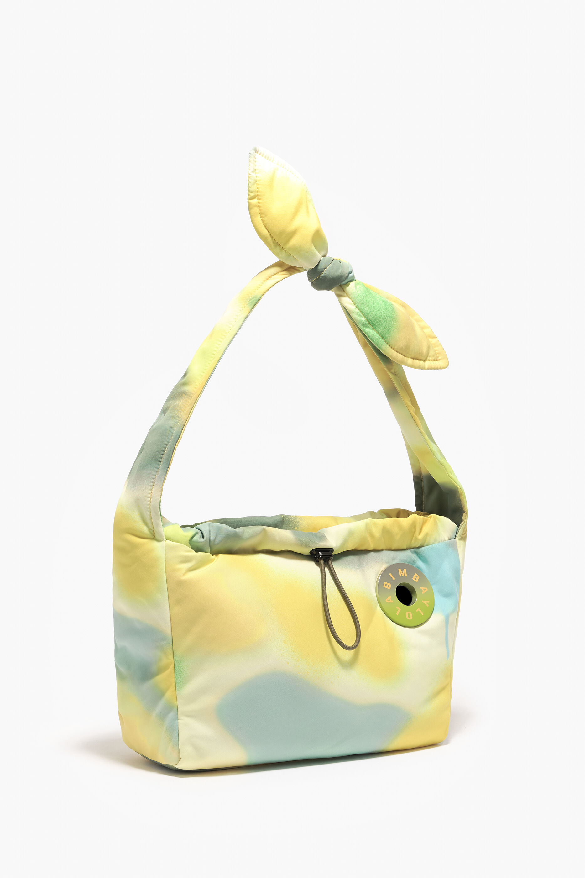 Bolsa Hobo tamanho G em nylon com estampa camuflada spray cáqui