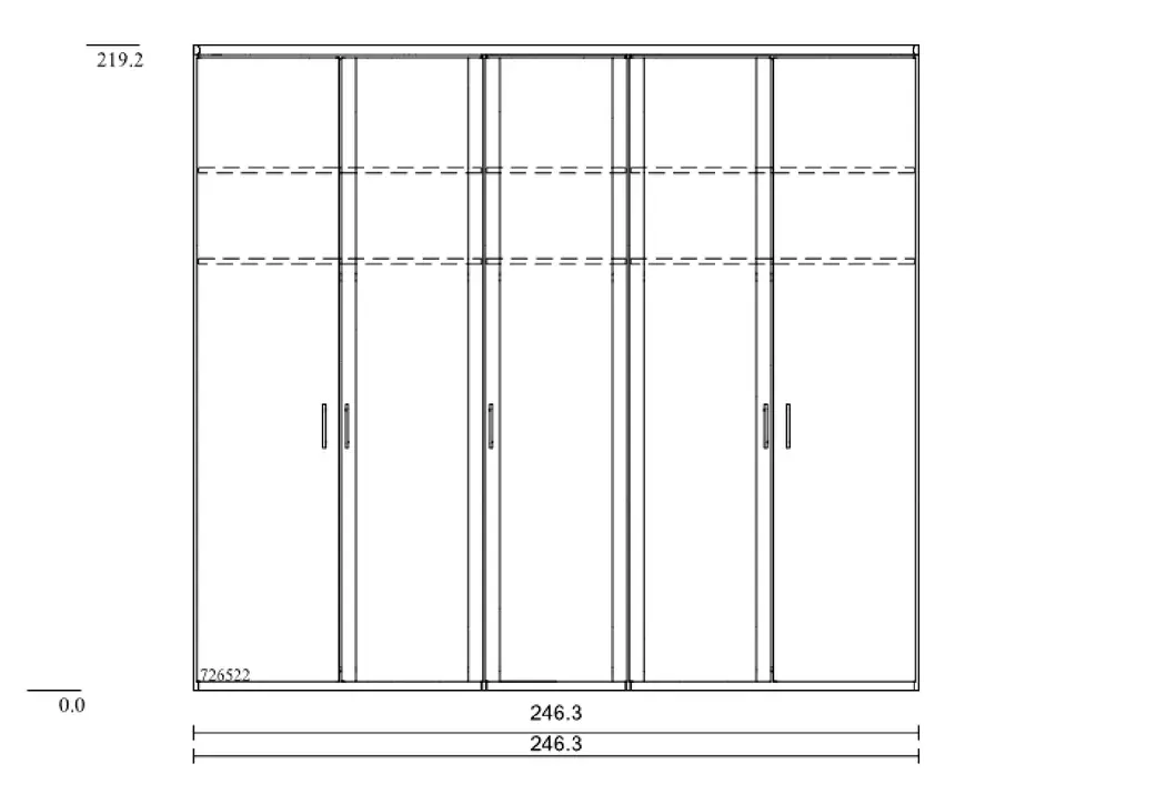 Kleiderschrank Luxor 250 x 220 cm