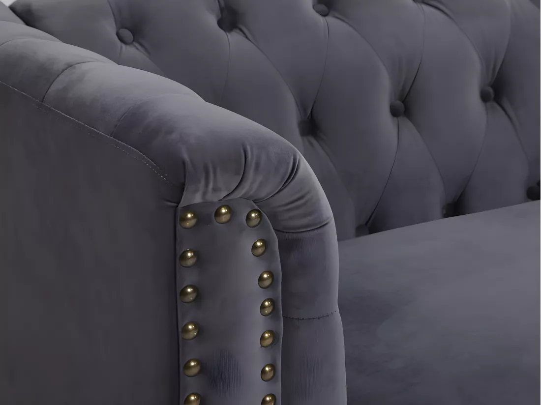 Canapés 3 places et 2 places en velours TURNER - Anthracite