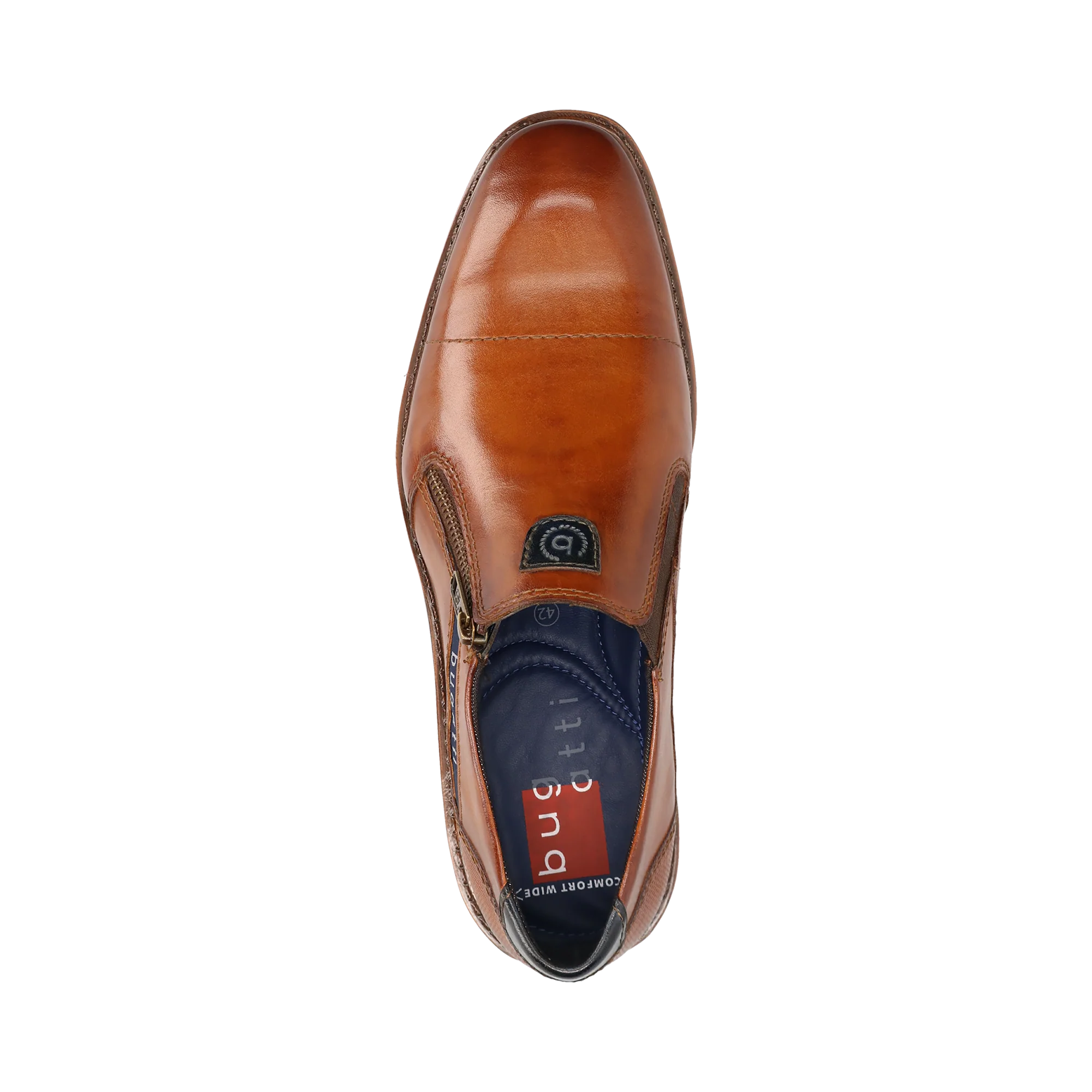 Leder Slip on cognac