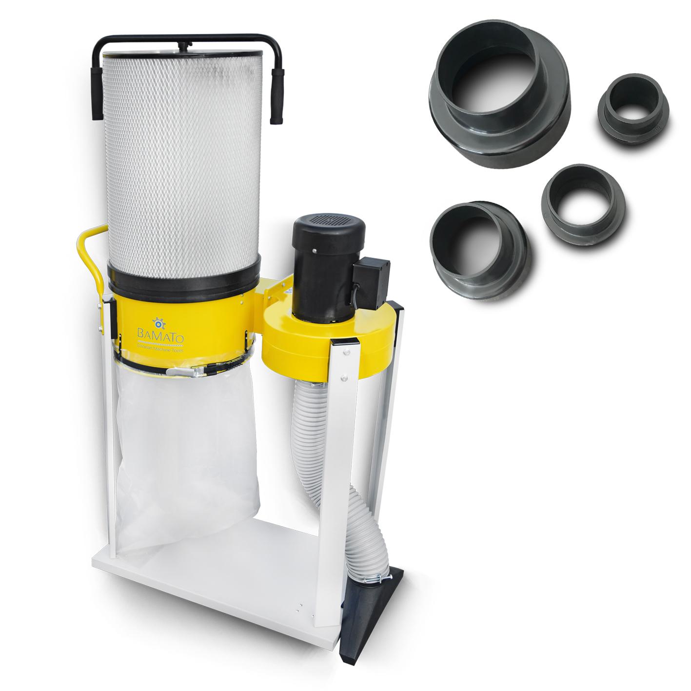 BAMATO Absauganlage AB-1500CF mit Feinstaubfilter und Adapter Set (400V)