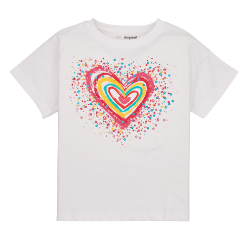Desigual - TS_HEART - Blanc / Multicolore