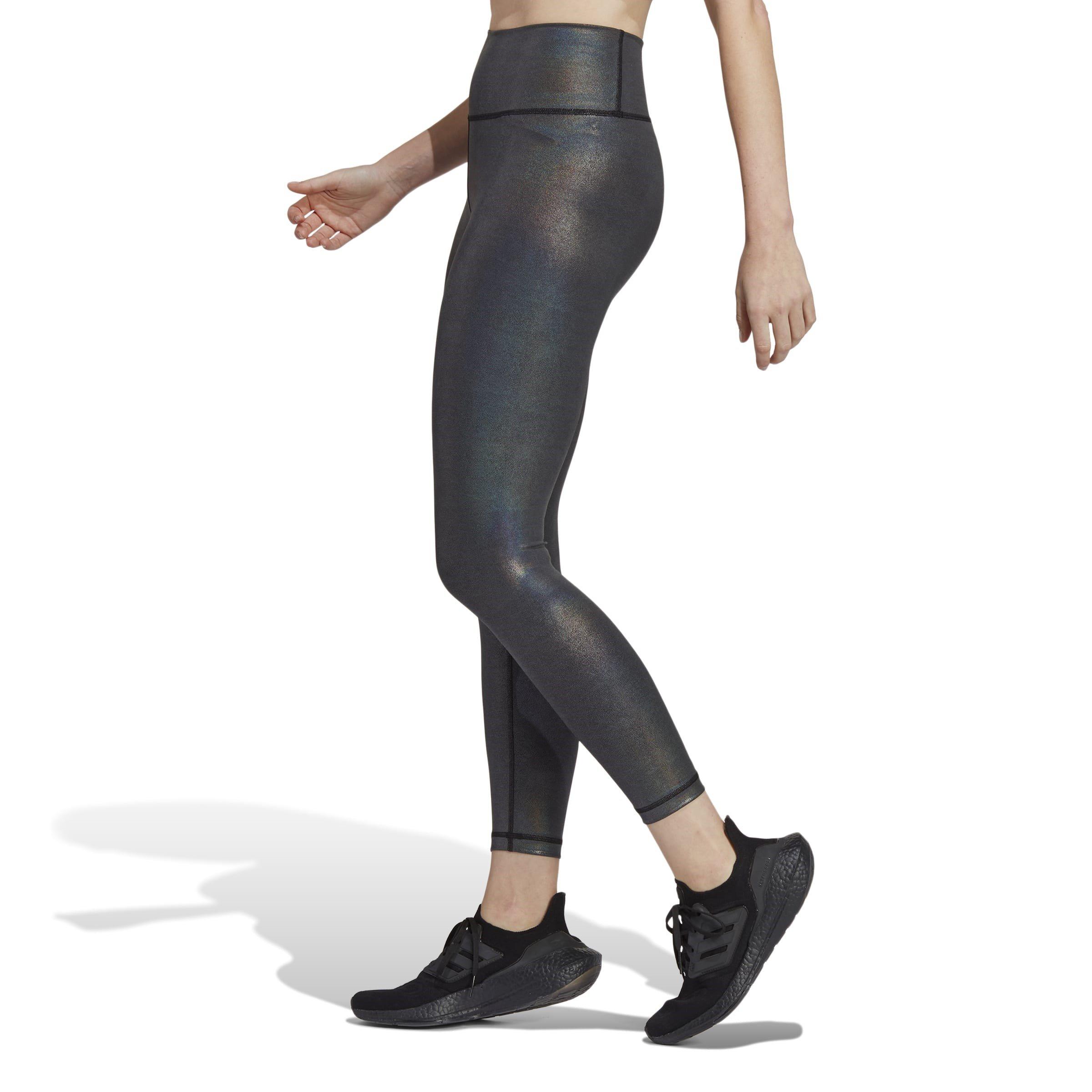 adidas Optime Training Shine 7 8 Gym Leggings Womens