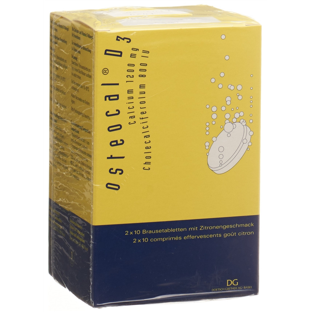 OSTEOCAL D3 Brausetabl 1200/800 Ds 40 Stk<br>40 Stück, Dose, Brausetablette, 1200/800