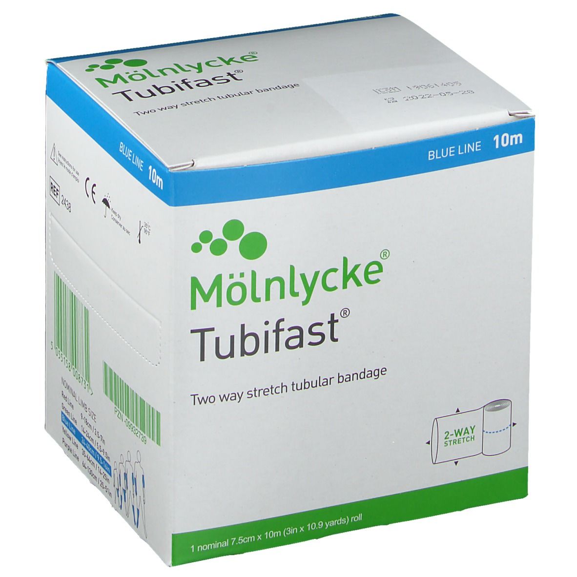 Tubifast 2-Way Stretch 7,5 cm x 10 m blau