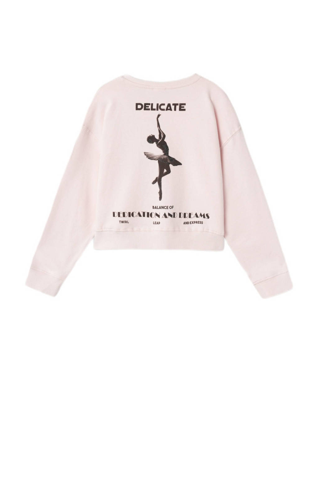 NAME IT sweater NKFLALULLE met backprint zachtroze