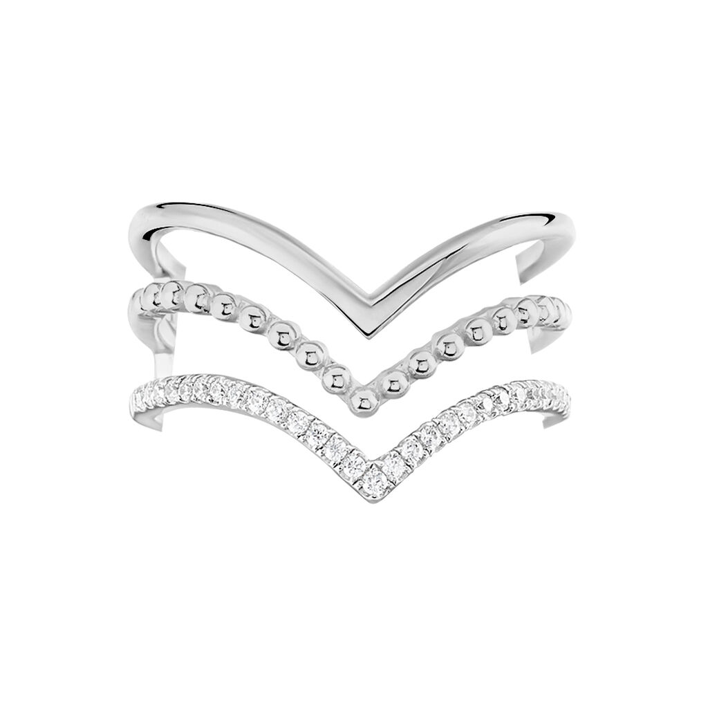 Bague Irina Argent Blanc Oxyde De Zirconium
