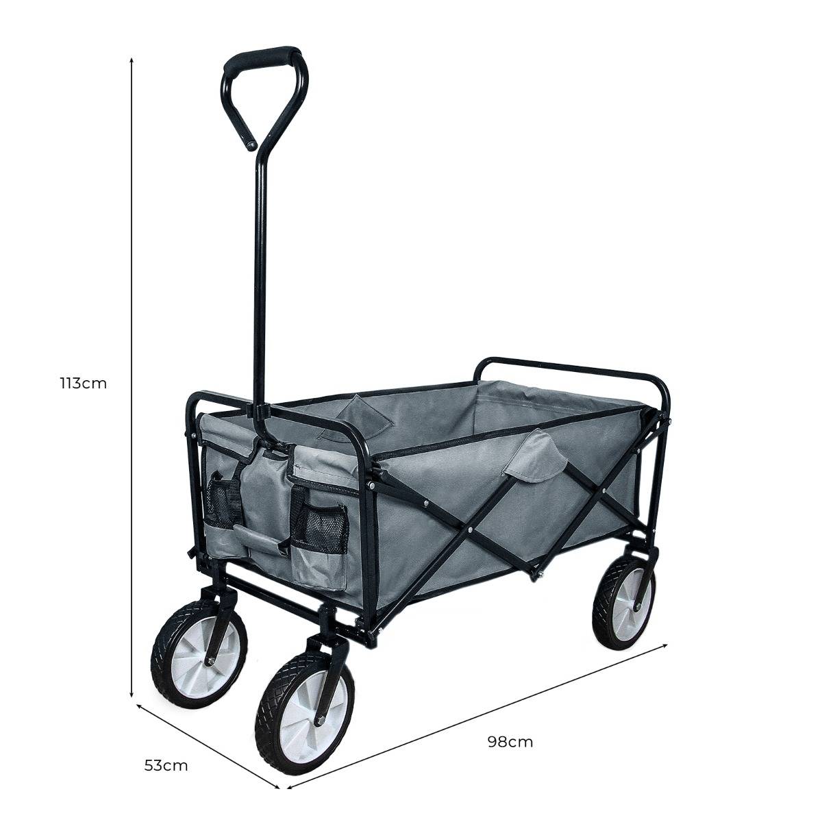 Monstershop opvouwbare bolderkar - Grey