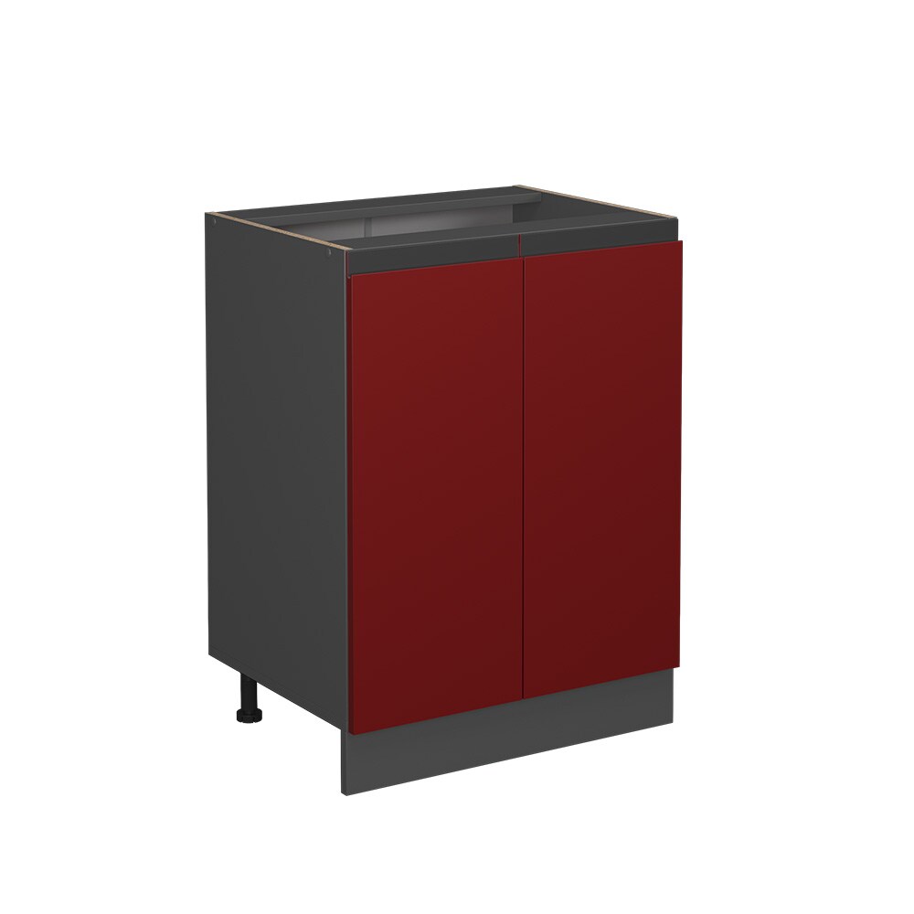 Vicco Unterschrank Küchenschrank Küchenmöbel R-Line J-Shape Anthrazit Rot 60 cm modern
