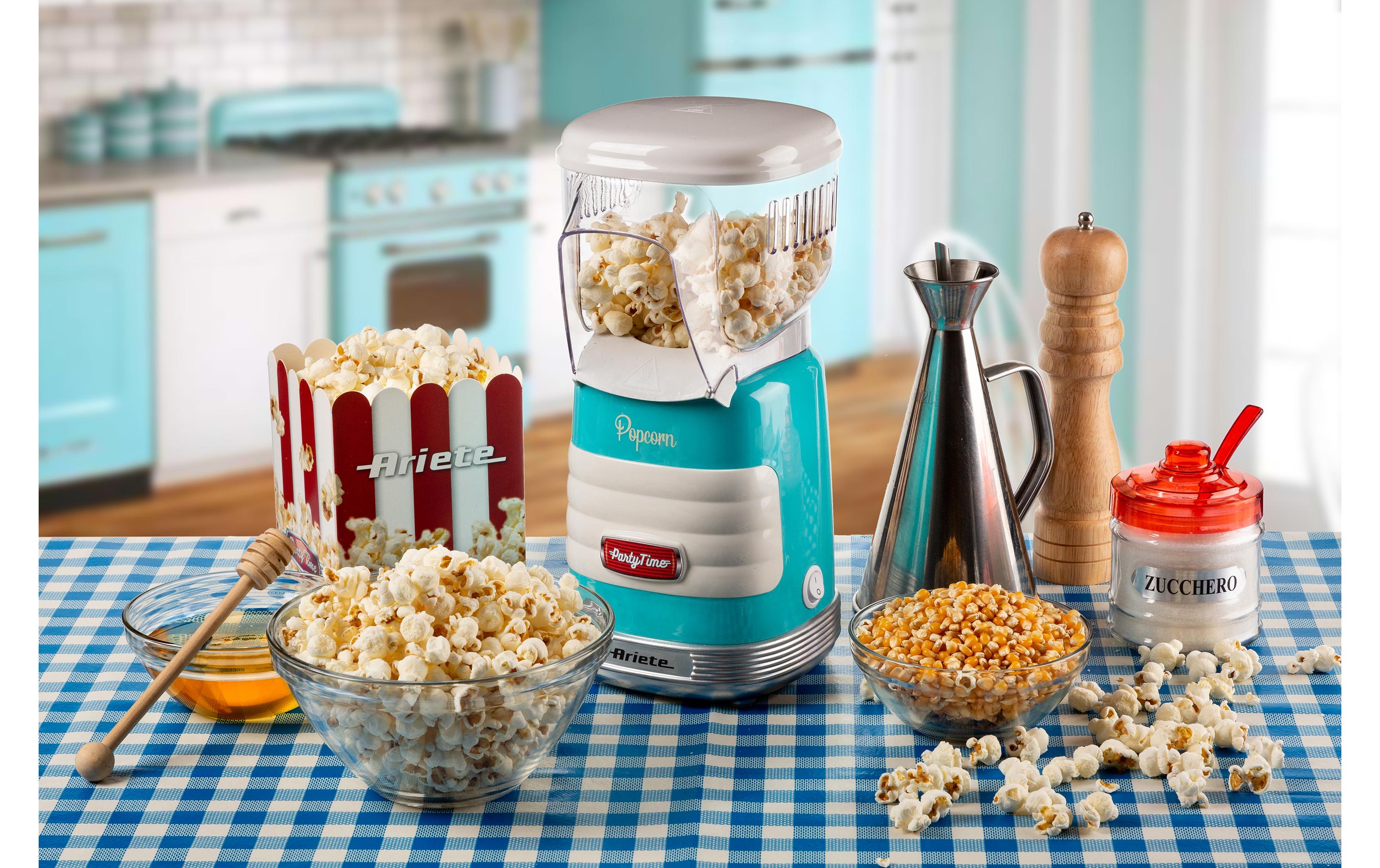 Popcorn Maschine Party Time ARI-2956-BL BlauPopcornmaschine im Retro-Design