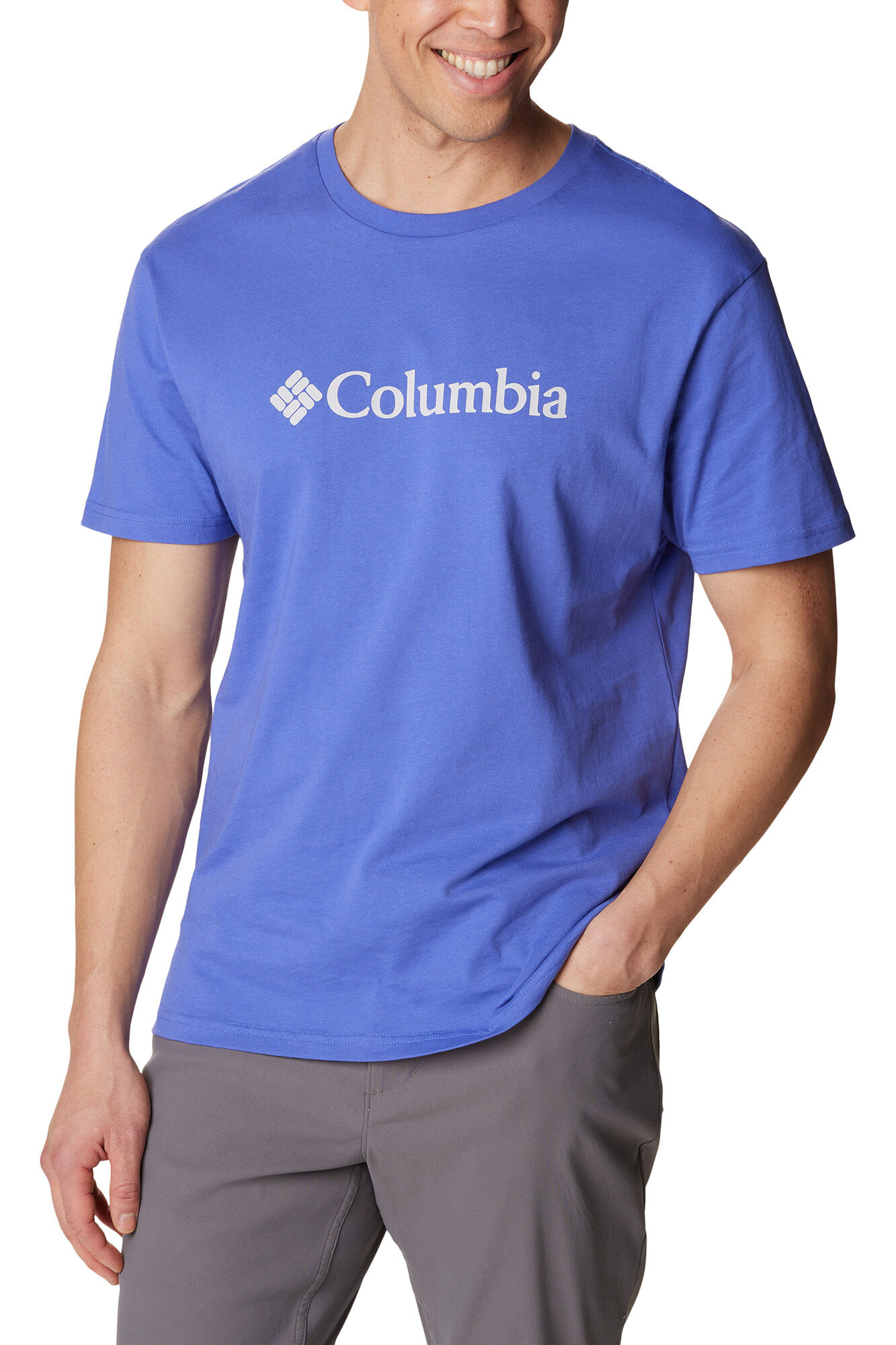 Camiseta masculina Columbia CSC Basic Logo™ de manga curta - Roxa