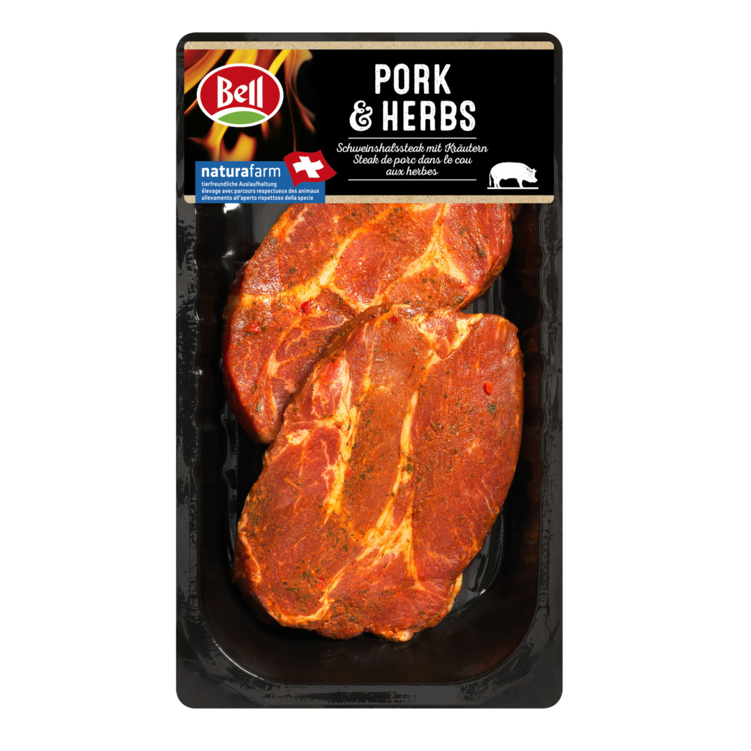 Bell Naturafarm Schweinshalssteak mariniert ca. 350g