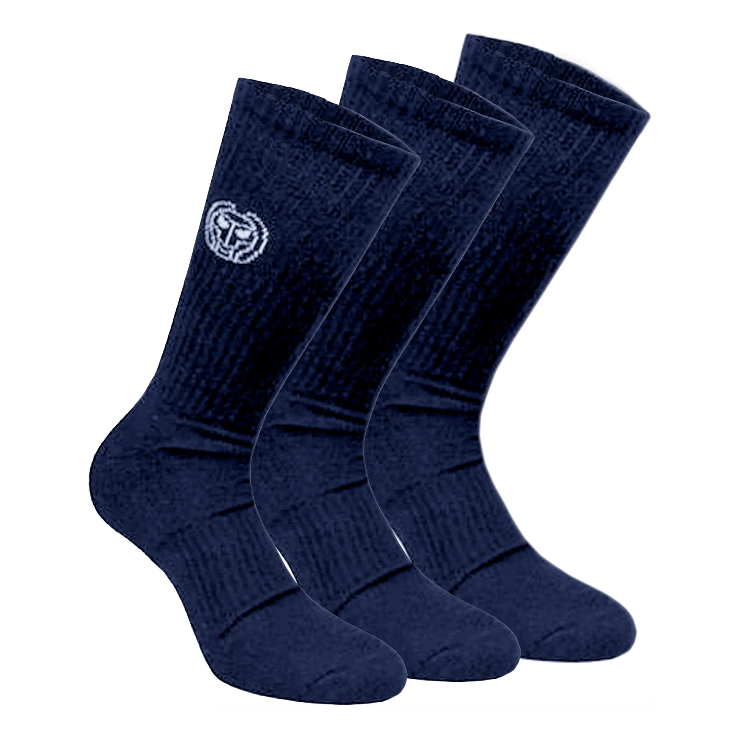 BIDI BADU Don Carlito Crew Move Chaussettes De Tennis Pack De 3 - Bleu Foncé , Blanc