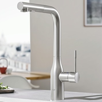 Grohe Colours Keukenkraan Essence New RVS met Uittrekbare Mousseur