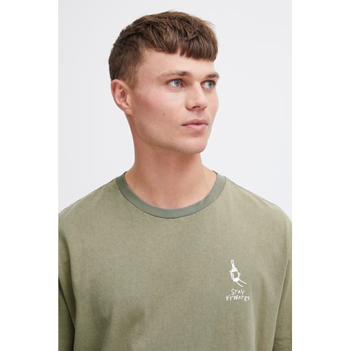 Solid Ismail T-shirt, Vetiver, XL