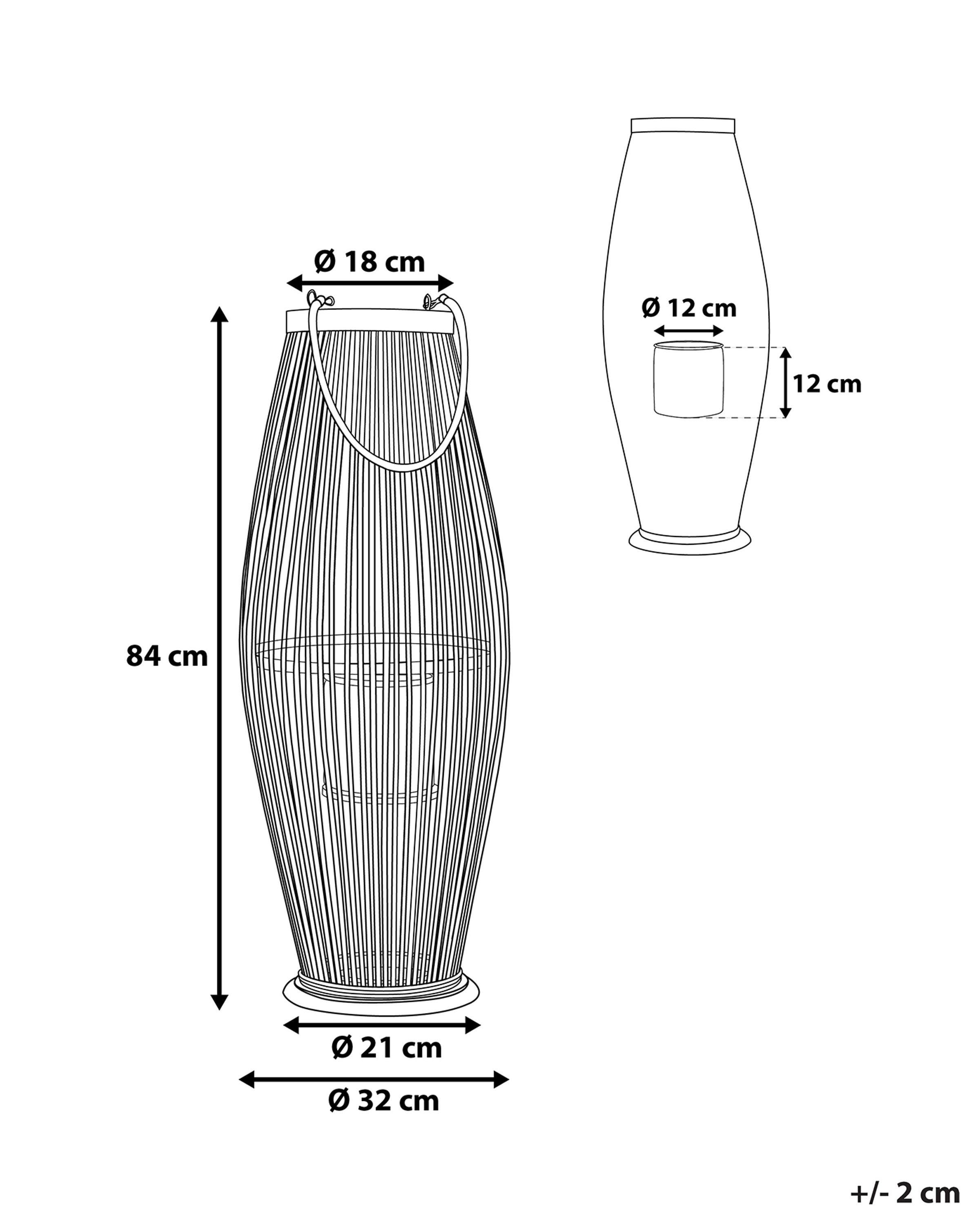 Lantaarn TAHITI Bamboehout 84 cm Natuurlijk