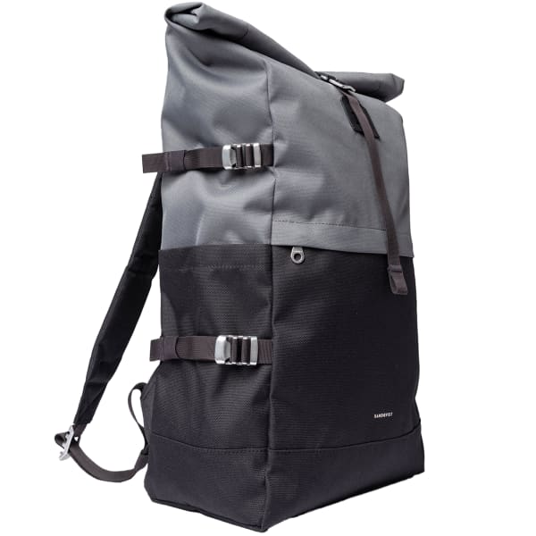Sac à dos lifestyle SANDQVIST ICON ROLLTOP BACKPACK L MULTI DARK WITH BLACK LEATHER,