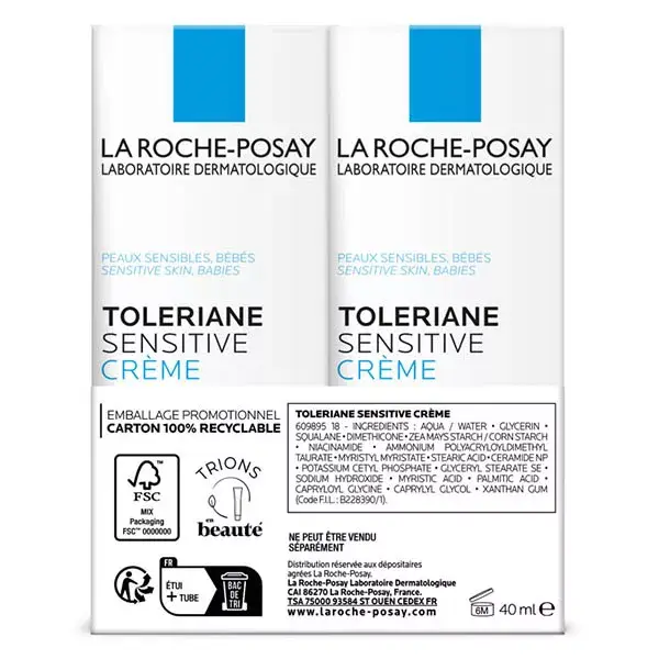 La Roche-Posay LOT*2 Toleriane Creme Sensível 40ml