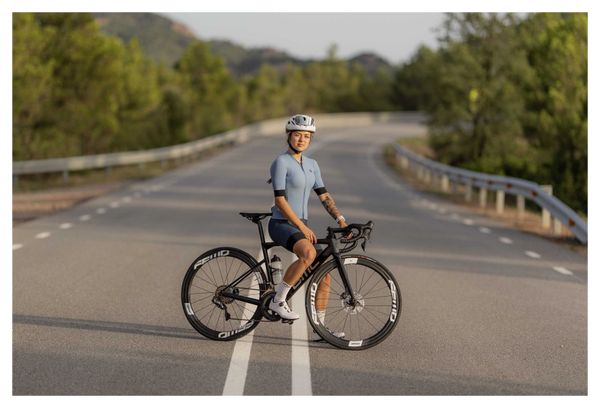 Maillot Manches Courtes Velo Rogelli Signature - Femme - Bleu