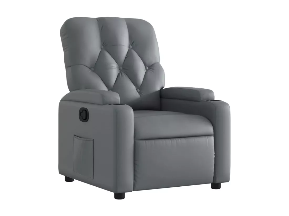 Fauteuil inclinable Gris Similicuir