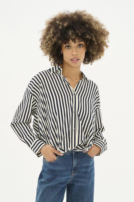 Culture blauwe dames blouse