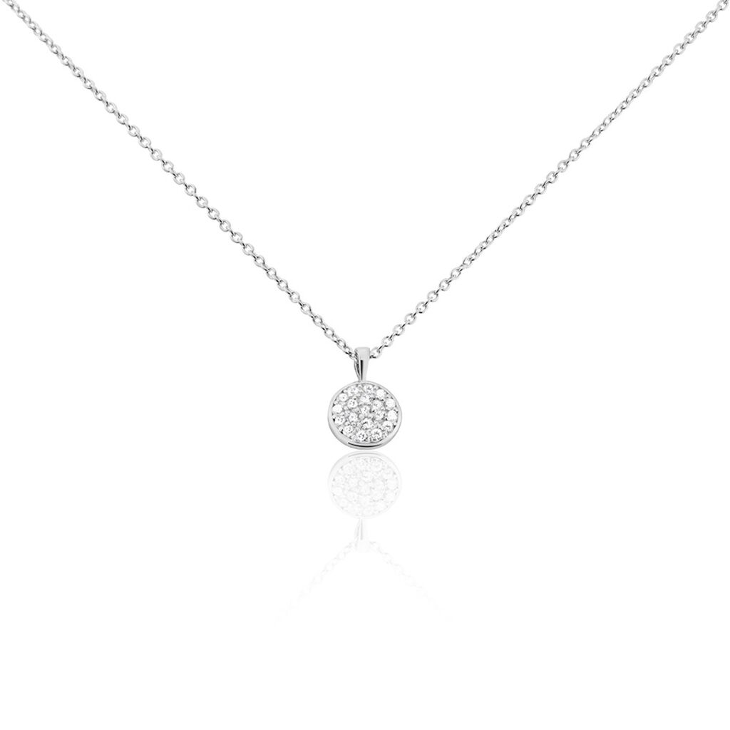 Collier Argent Victorin Oxydes De Zirconium