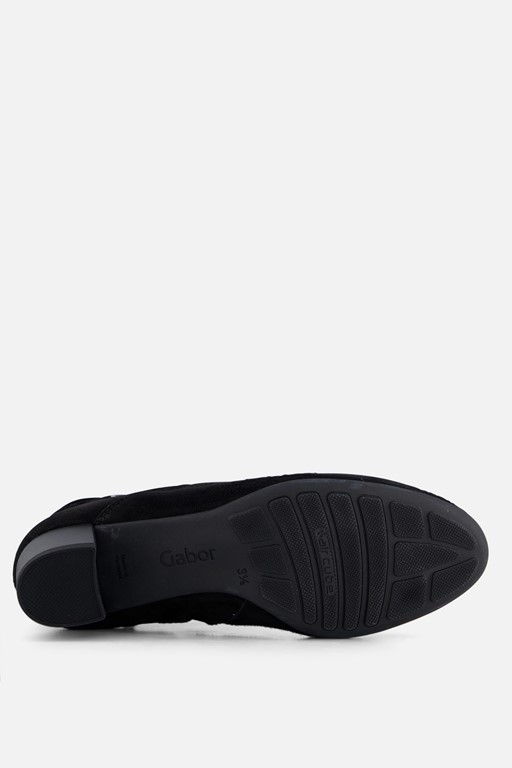 Gabor Enkellaarsjes zwart Suede