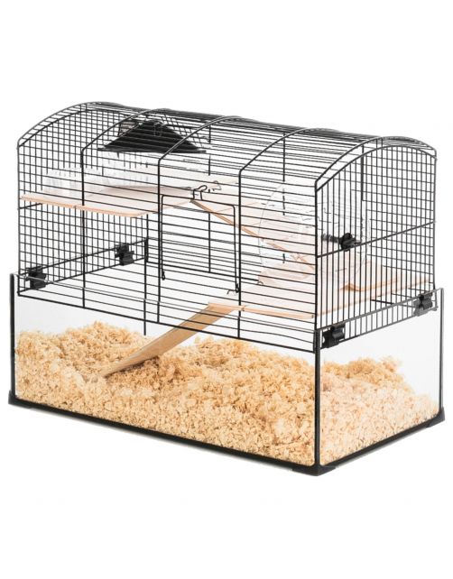 Zolux Knaagdierkooi Neo Panas - Dierenverblijf - 51.5x29x40 cm Zwart