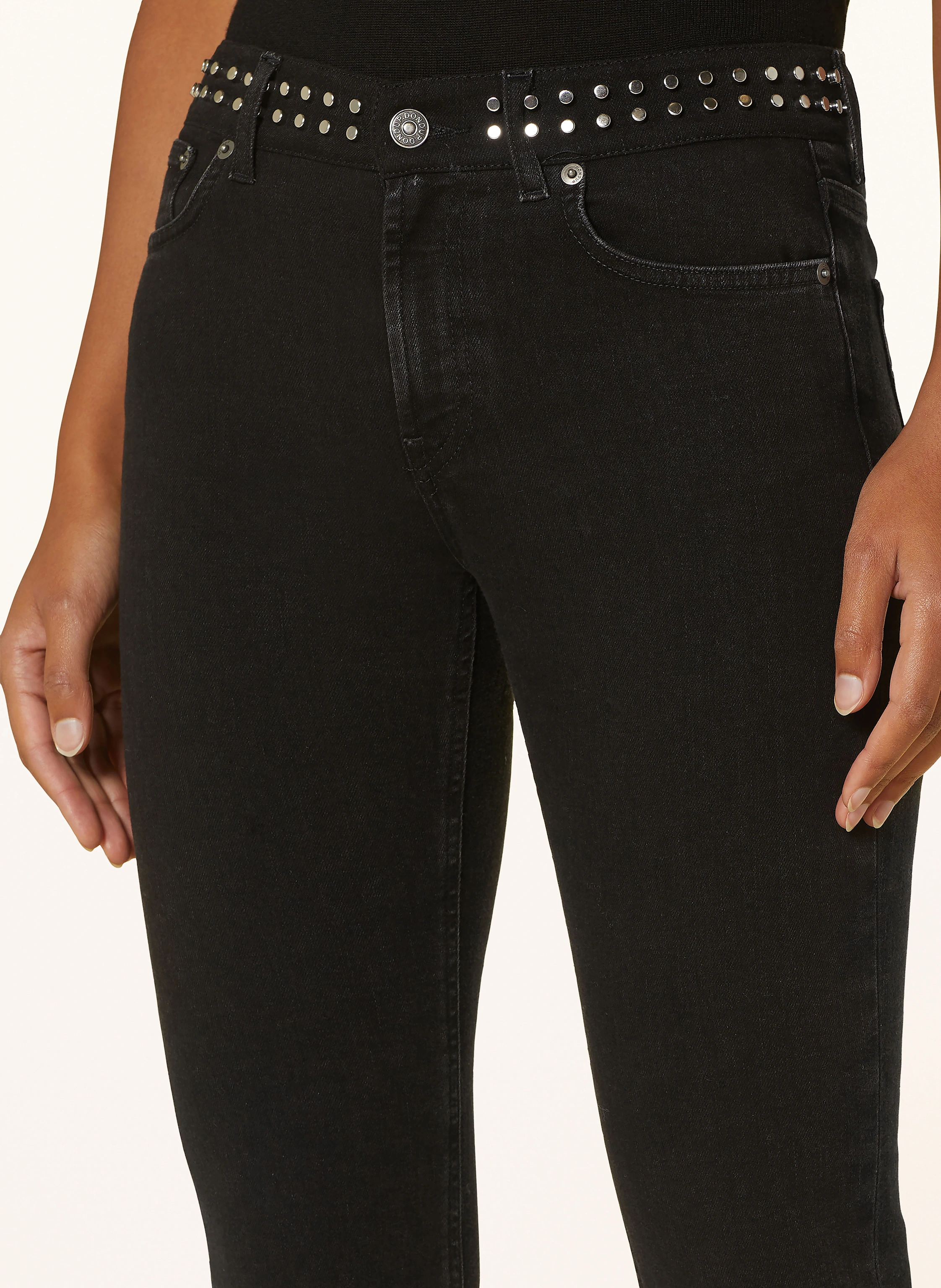 Dondup Flared Jeans mit Nieten