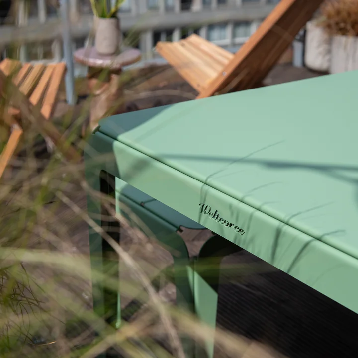 Weltevree - Bended Table Outdoor-Tisch, 270 x 90 cm, grau (RAL 7038)