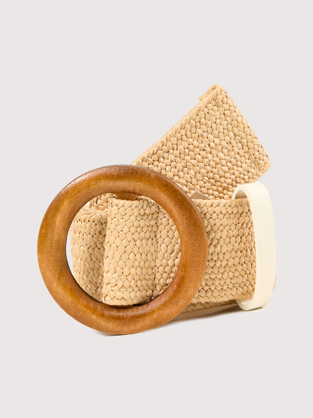 Ceinture détail boucle en bois
