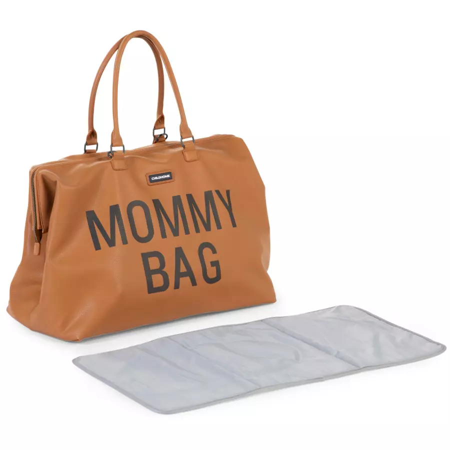 CHILDHOME Mommy Bag Lederlook braun