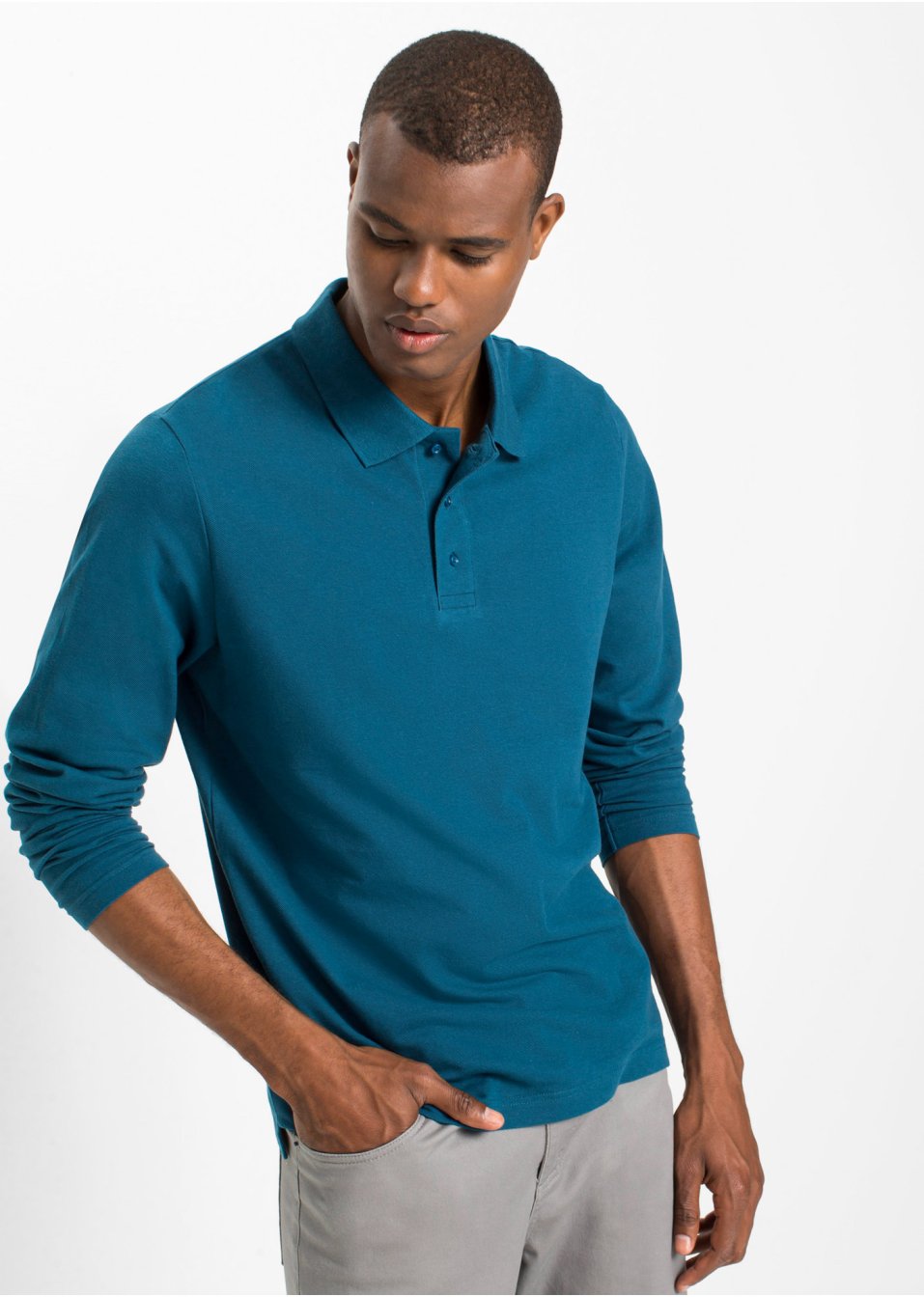 Poloshirt met lange mouwen