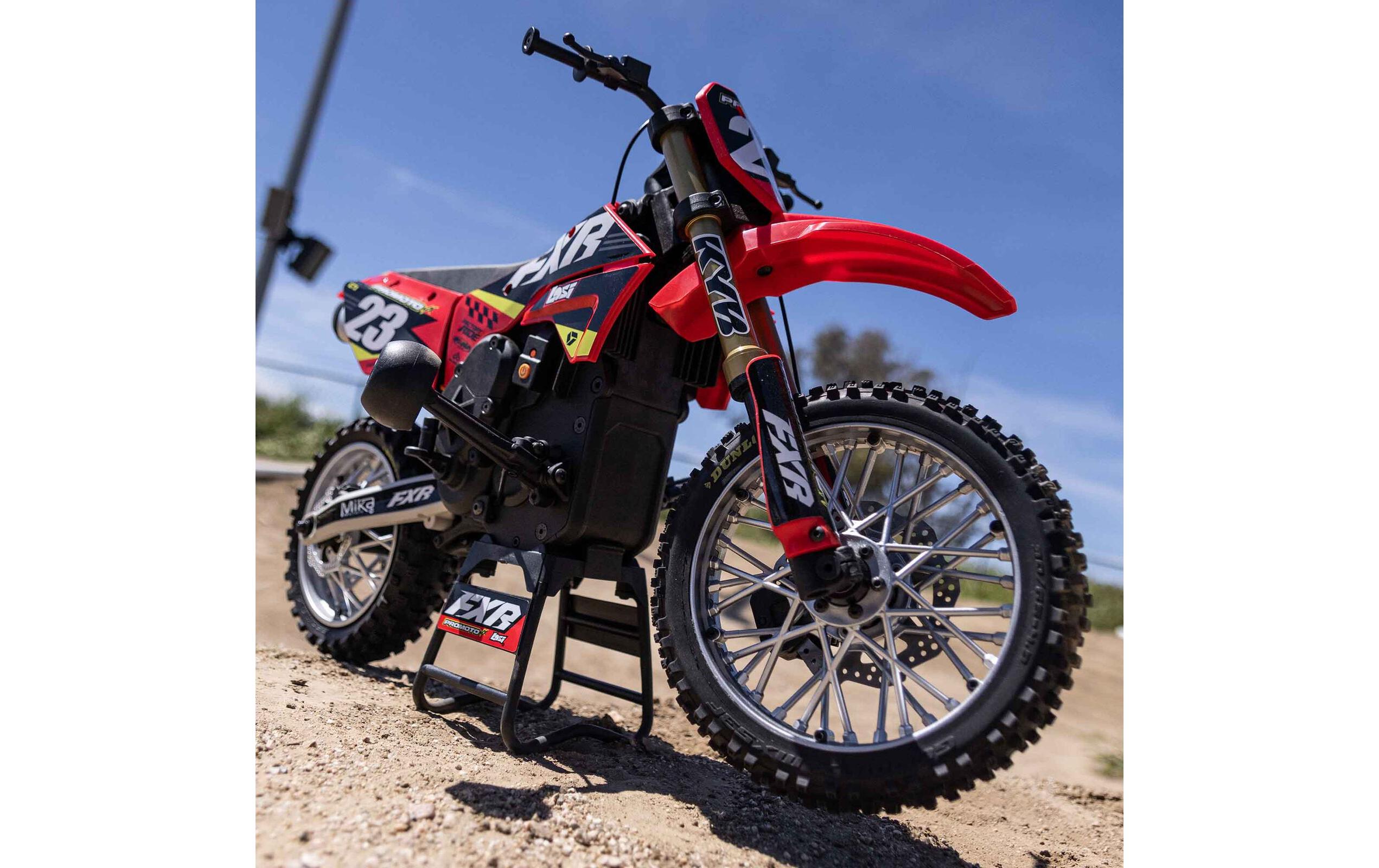 Motorrad Promoto MX Rot, ARTR, 1:4<br>Leistungsstarkes RC Motocross Bike