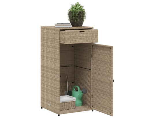 VIDAXL - Armoire de jardin Armoire de rangement de jardin beige 55x55x111cm résine tres...