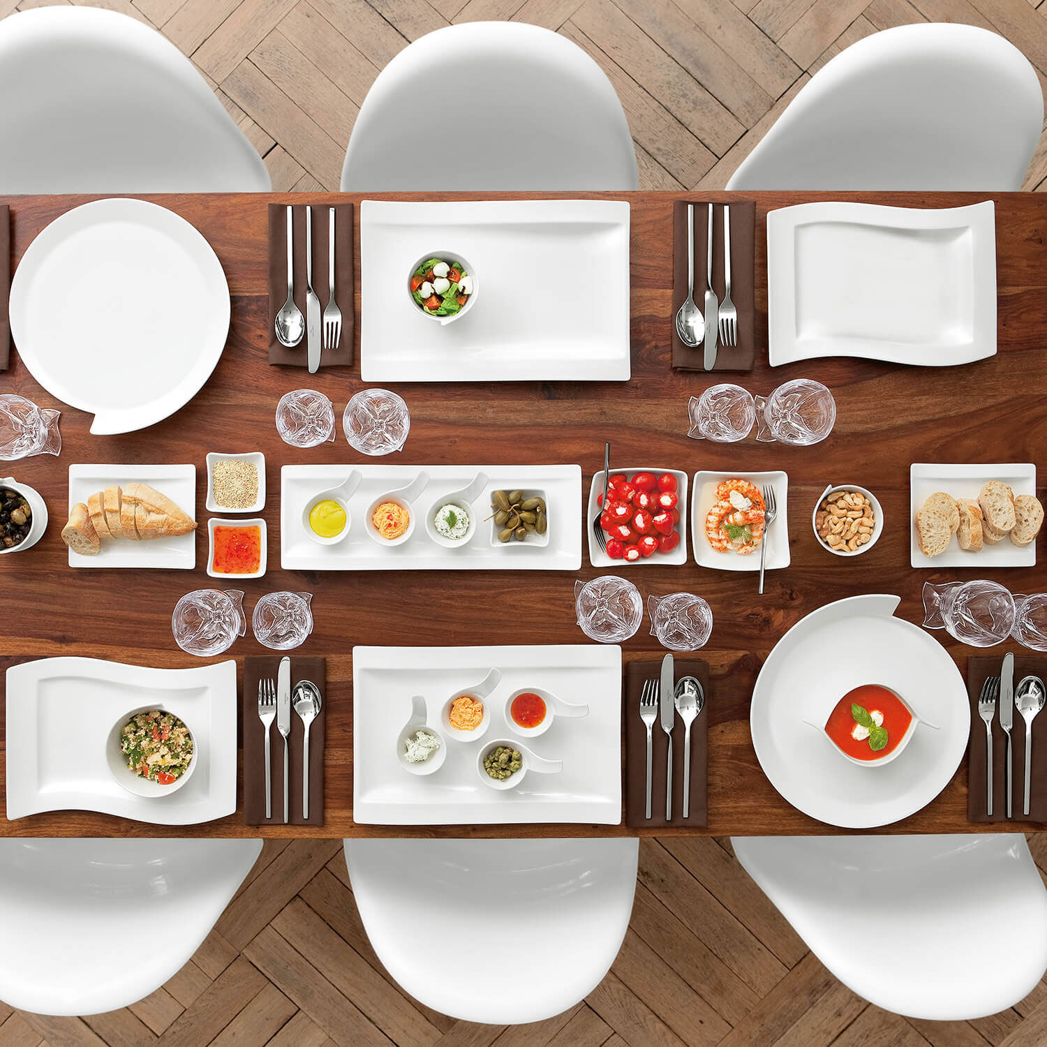 NewWave Specialty plate White, 16.7'' x 5.9'', Premium Porcelain