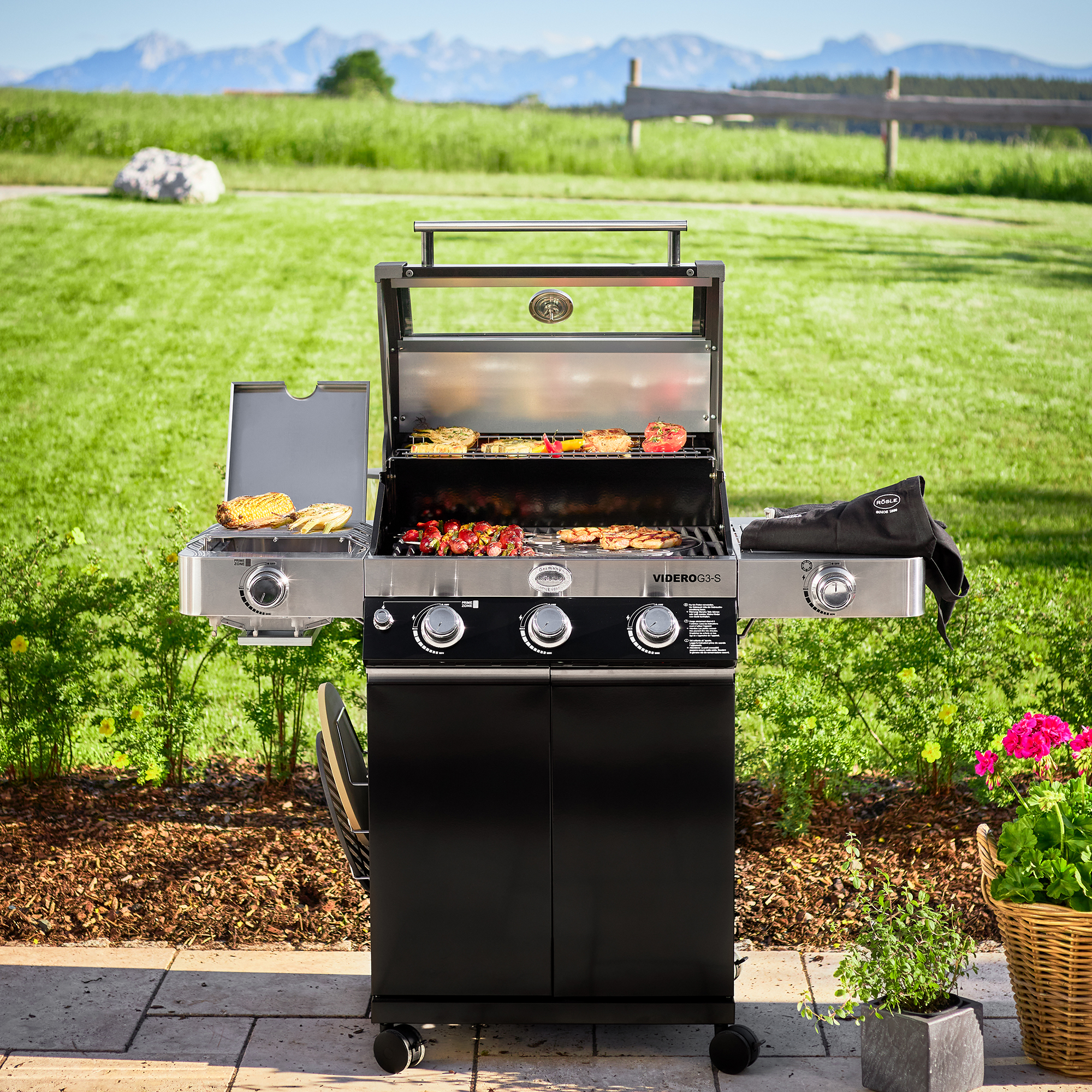 Gasgrill BBQ-Station VIDERO G3-S Vario+ schwarz 50 mbar