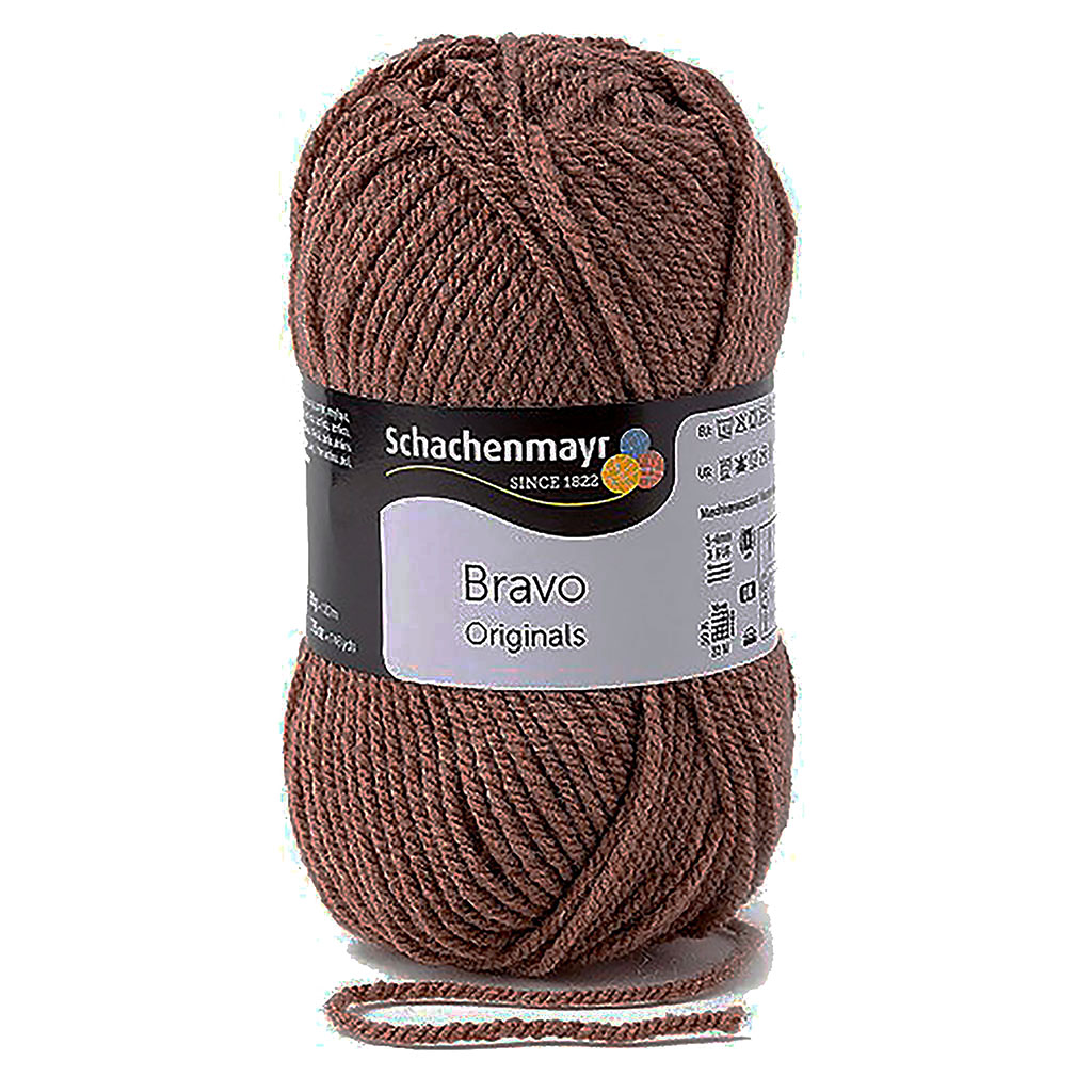 Fil à tricoter BRAVO marron 50g