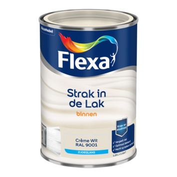 Flexa Strak in de Lak binnenlak zijdeglans RAL 9001 crème wit 1,25 liter