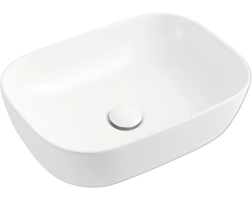 Jungborn opzetwastafel FOUR 46,5 x 33 cm hoogglans wit incl. keramische afvoerplug