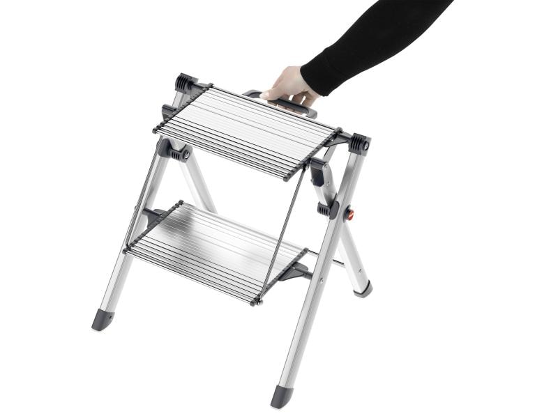 Hailo Trittleiter MK80 Comfort Line 2 Stufen Der kompakte Komfort-Klapptritt