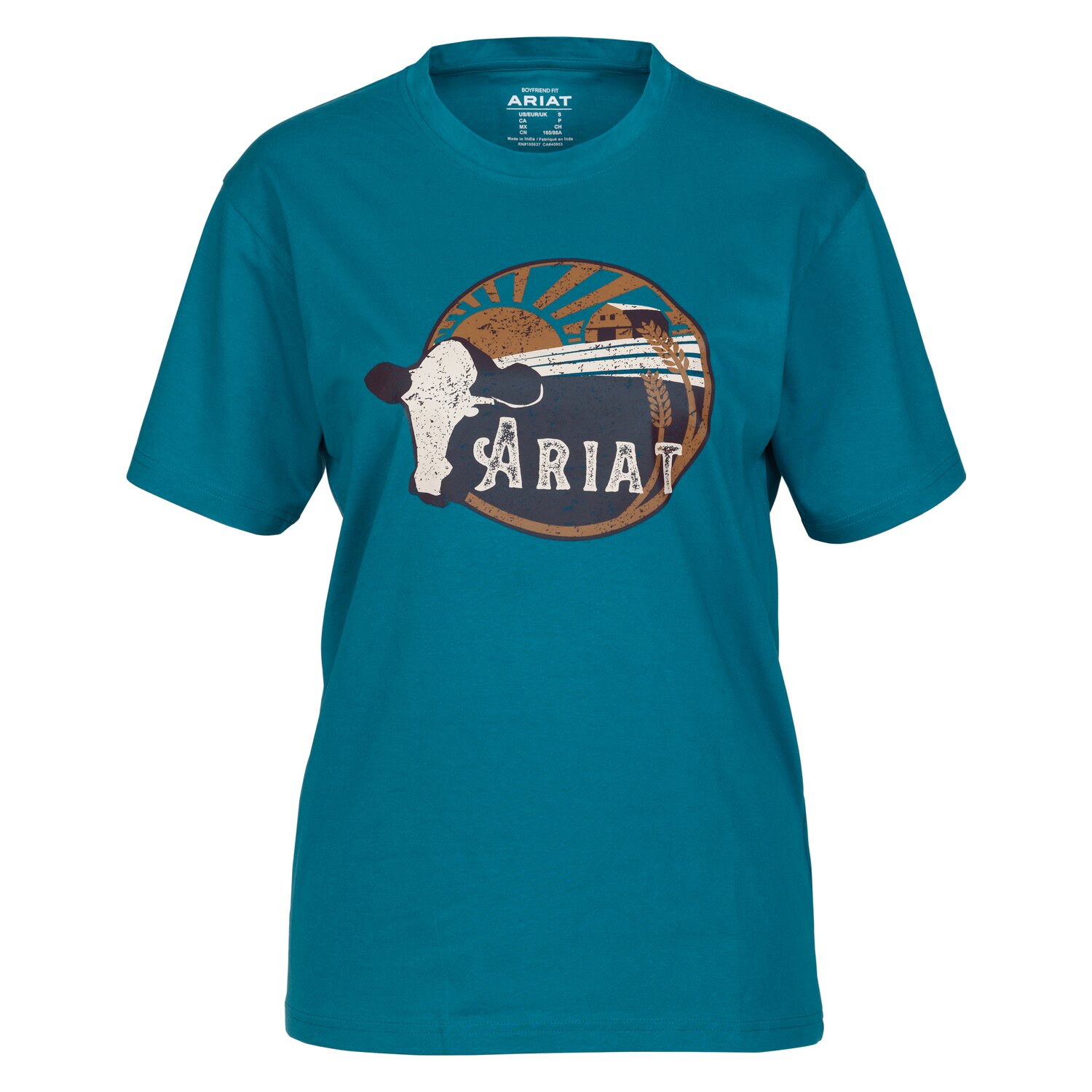 ARIAT T-Shirt Heartland Tee  - deeplagoon - XS