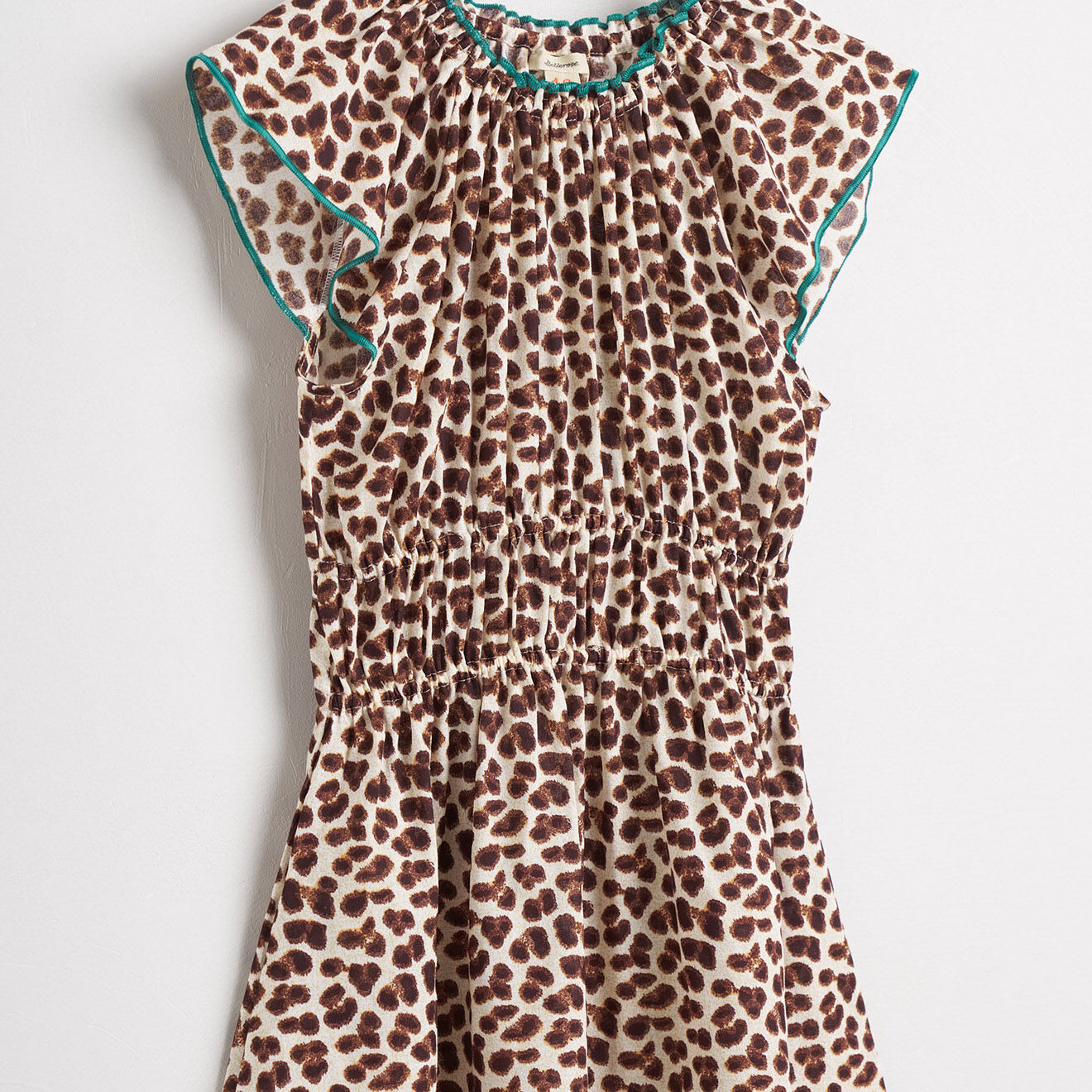 Bellerose Robe courte Audry imprimé léopard marron
