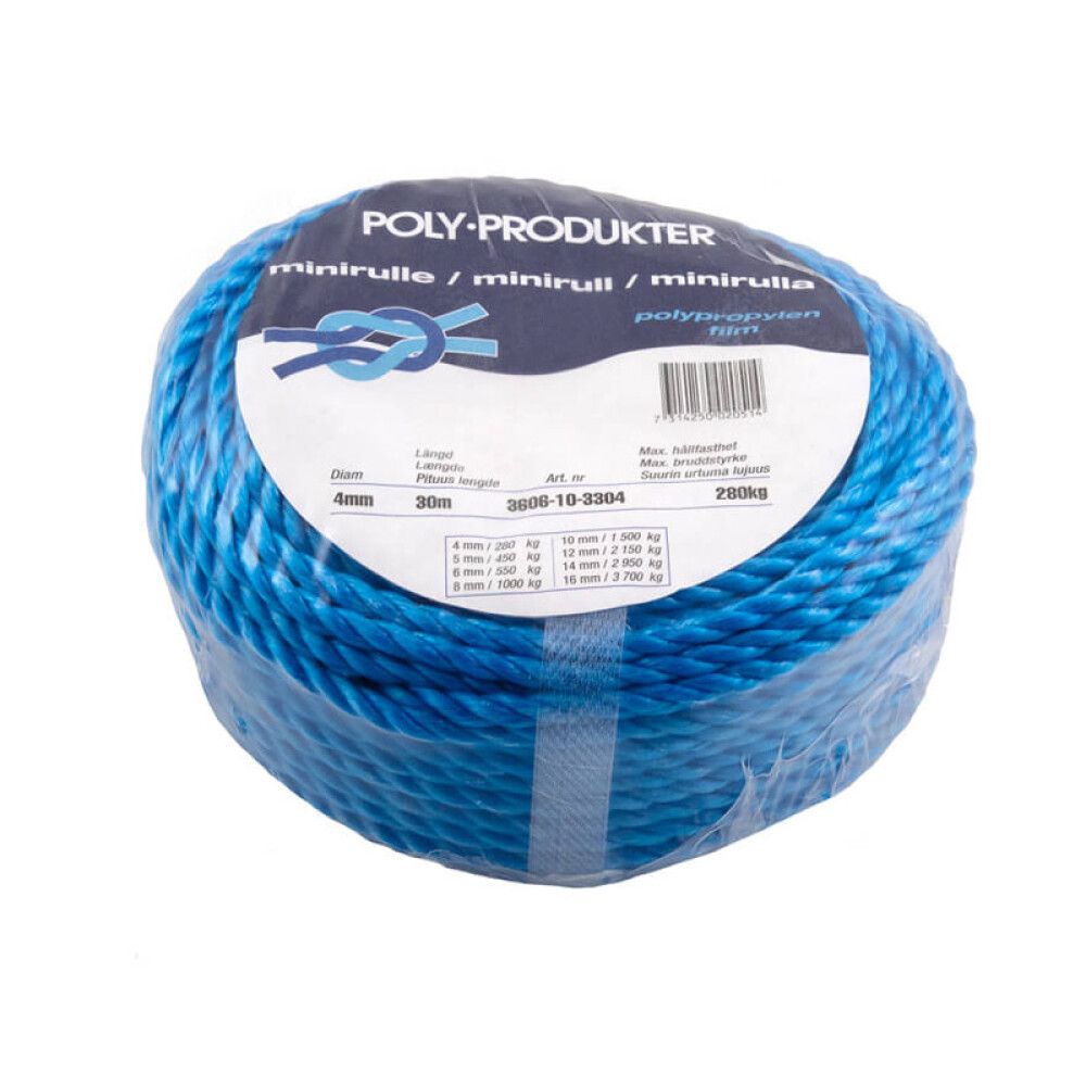 MINIRULL POLY-PRODUKTER PP-FILM Ø4MMX30M BLÅ