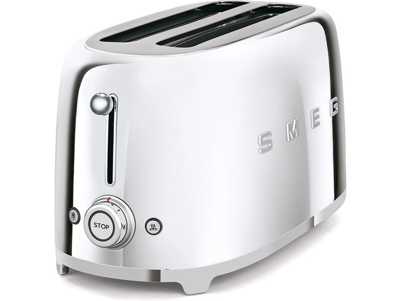 SMEG Toaster 50's Style TSF02SSEU Metall Toaster mit extralangen Schlitzen