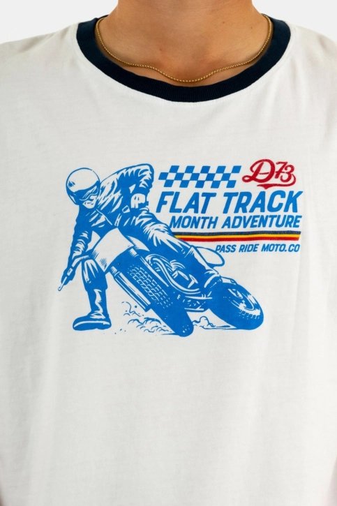 tee shirt daytona flat track white