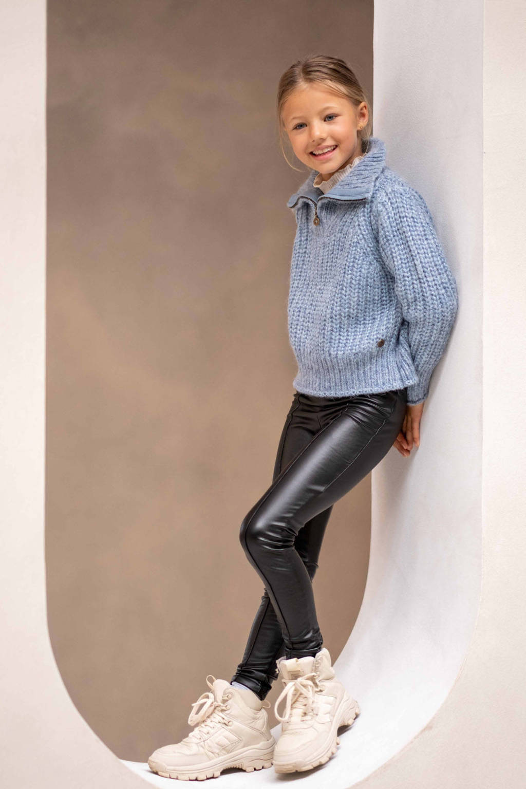 Like Flo gebreide trui blauw