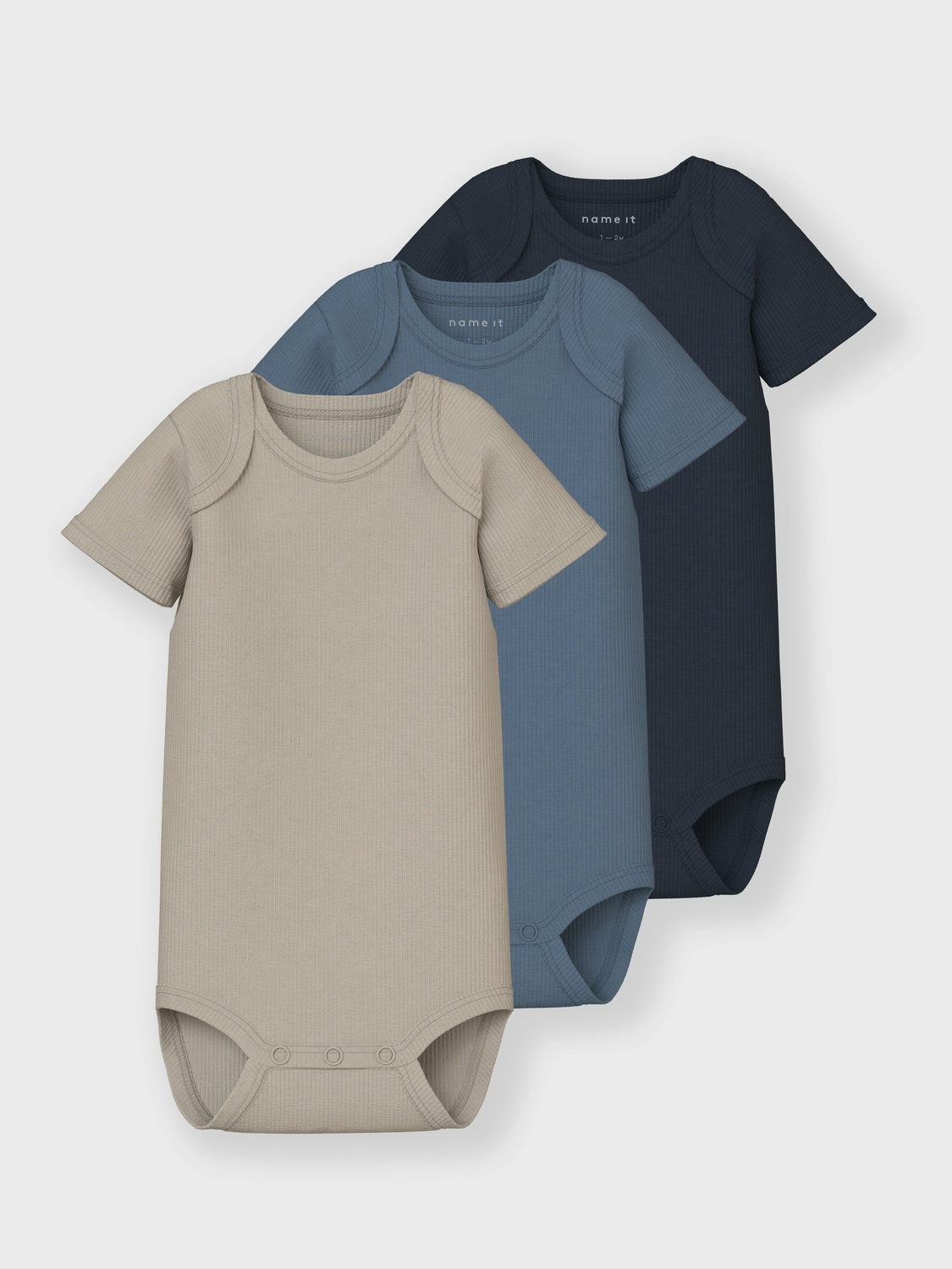 Name It Kurzarmbody »NBNBODY 3P SS SOLID RIB NOOS«, 3 Stk.
