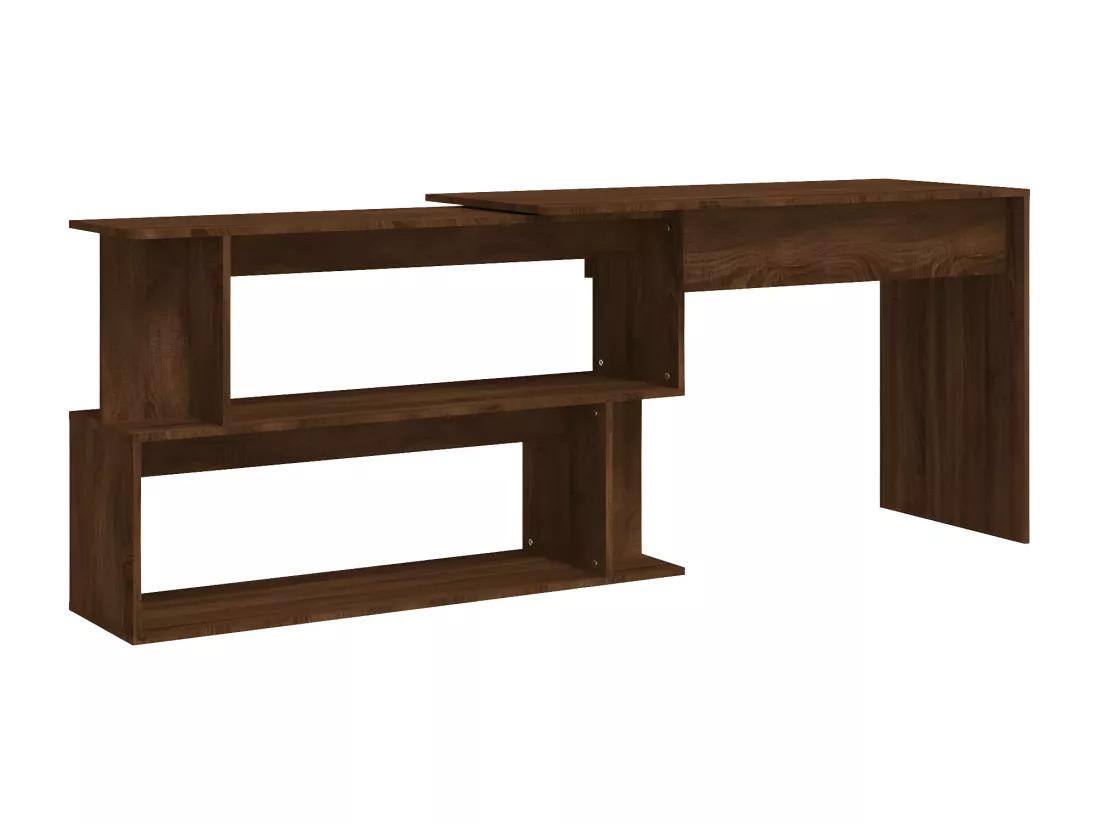 Bureau d'angle Chêne marron 200x50x76 cm Bois d'ingénierie